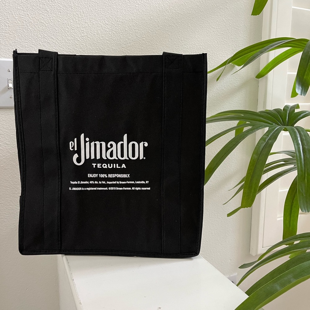 Set of 8- Black El Jimador Bag 11.5 x 12 x 7 (Length, height, width).
